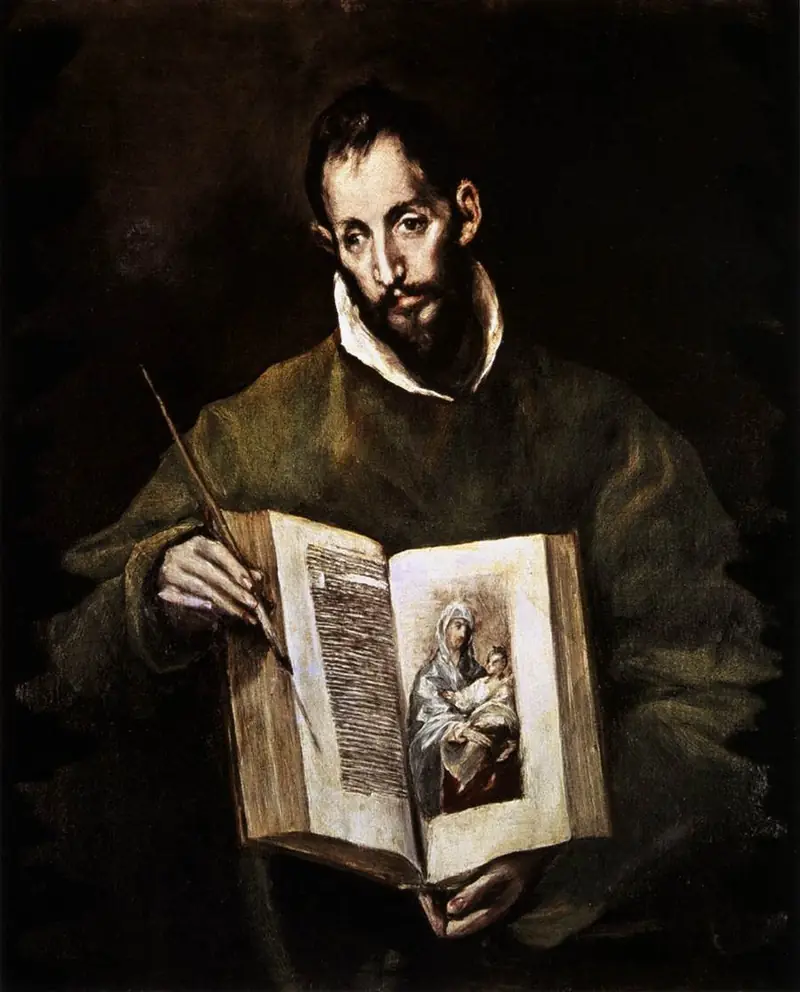 Santo Lukas, lukisan El Greco dari seri para rasul di Katedral Toledo